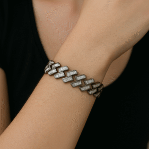 Sparkling Zircon Silver Bracelet in Sterling Silver