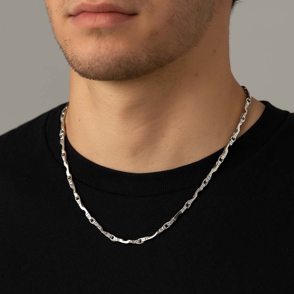 20 inch Bold Twisted Link Chain in Sterling Silver