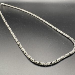20 inch Handcrafted Byzantine Chain Necklace in Sterling Silver