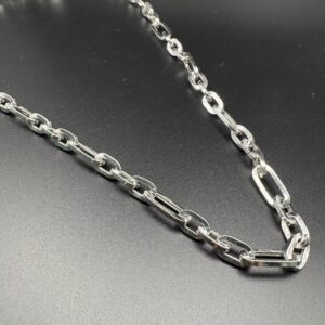 20 inch Bold Oval Link Chain in Sterling Silver– Statement Necklace