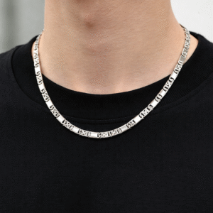 20 inch Sterling Silver Rectangular Link Chain – Sleek Streetwear Style