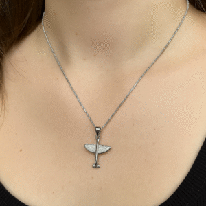 Elegant Sterling Silver Airplane Pendant Necklace- Travel Jewelry with Sparkling Stones