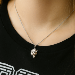 Sterling Silver Cartoon Pendant Necklace for Women – Trendy Minimal Design