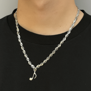 Sterling Silver Link Design Chain Necklace